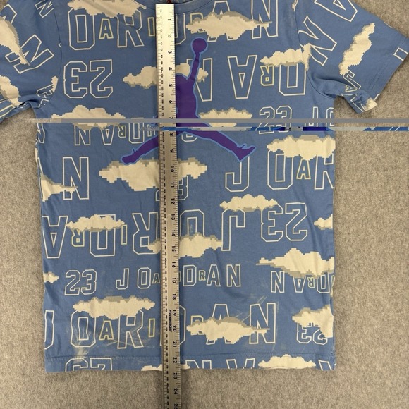 Nike Air Jordan Jumpman Cloud All Over Print Tee Youth XL 13–15 Blue 23 - Picture 9 of 9